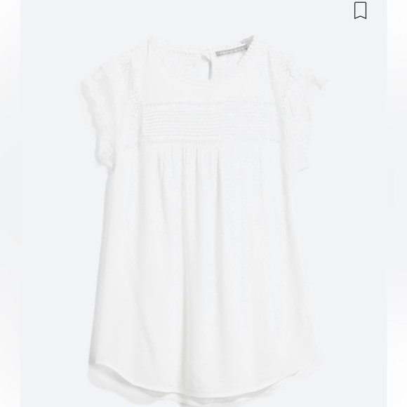 Danielrainn white shirt sleeve blouse SZ small - Picture 5 of 5